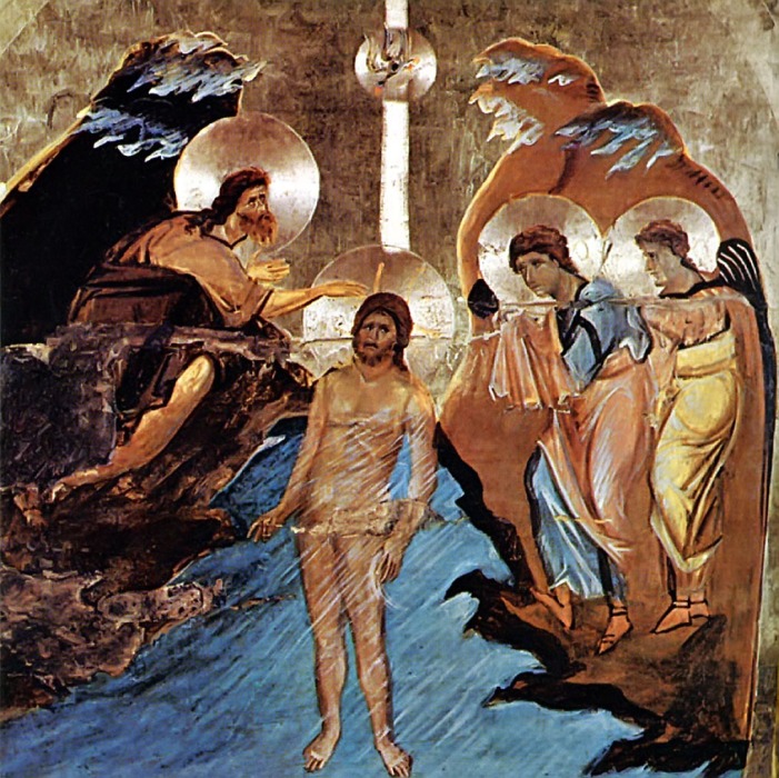 Baptism of Jesus icon at St. Catherine's Monastery, Mt. Sinai.