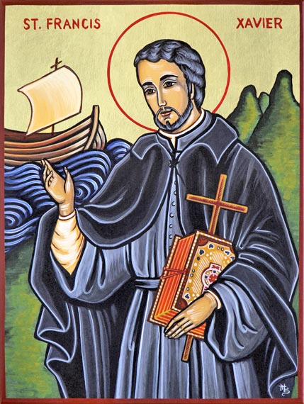 Francis Xavier, a co-founder of the Jesuits with Ignatius Loyola, is said to have converted 30,000 people in India, Sri Lanka, Indonesia and Japan, more than anyone since St. Paul. (artist unknown)
