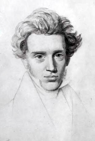 Søren Kierkegaard, by Niels C. Kierkegaard. Søren is considered the father of existentialism. His most widely-read book explores Abraham's "sacrifice" or binding of Isaac.