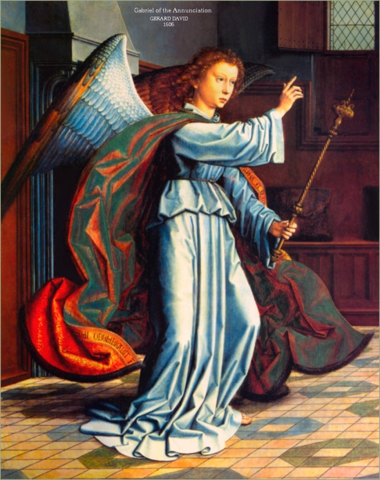 Gerard David, 1506: The Angel Gabriel at the Annunciation