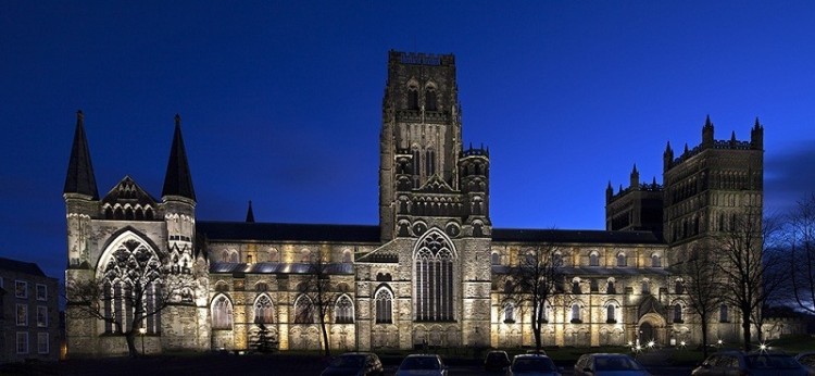 Durham Cathedral, England, a World Heritage Site. (Stainton Lighting Design)
