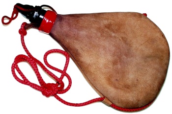 A modern wineskin, called a bota bag in Spanish; they’re usually made of cowhide or goatskin. (Ardo Beltz)